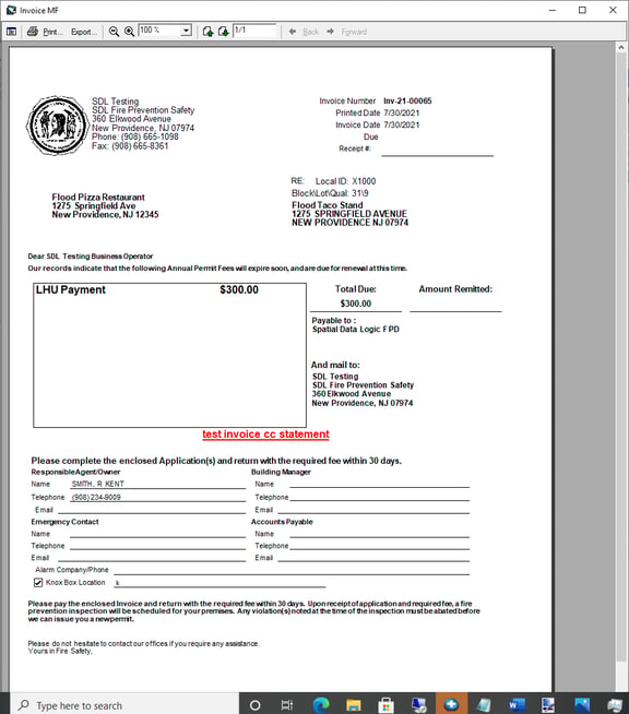 MultiFeeInvoice
